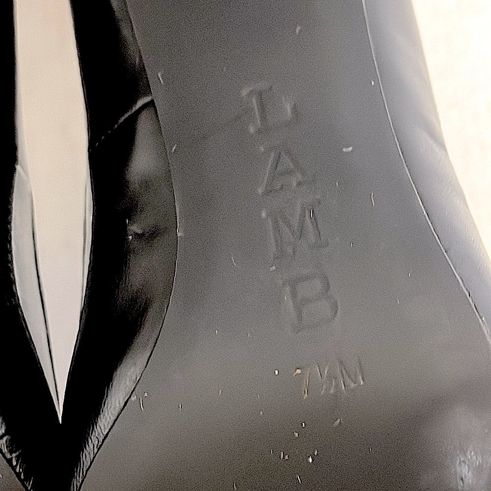 L.A.M.B. WOMEN'S CLASSIC SILVER & BLACK BETHEL LEATHER PUMPS US WOMEN'S SIZE 7.5 - Picture 11 of 13
